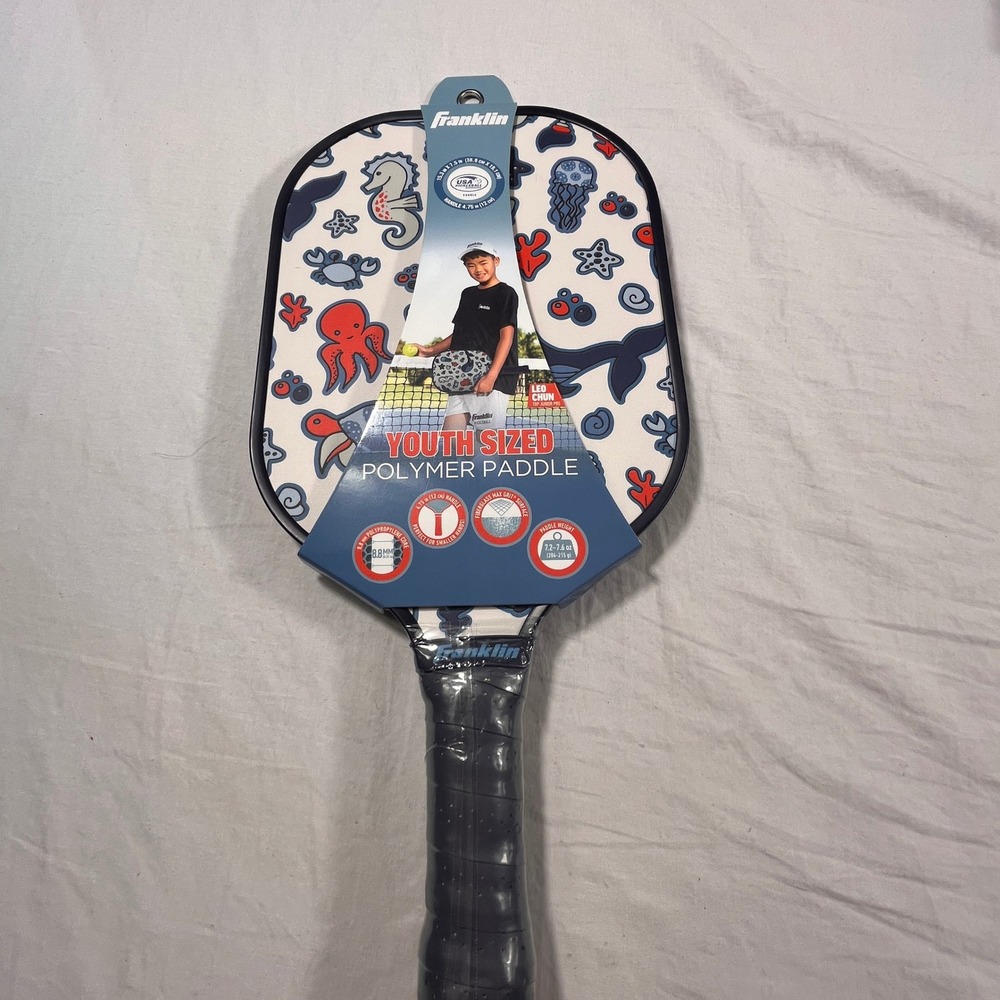 Franklin Pickleball Youth Paddle Kids‎ Blue NEW Sea Life Leo Chun Junior Pro
